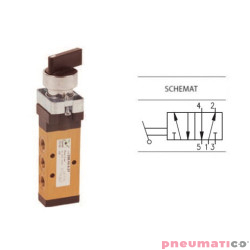 Zaw&oacute;r ręczny przełącznikiem dwupozycyjnym 5/2 PNEUMAX