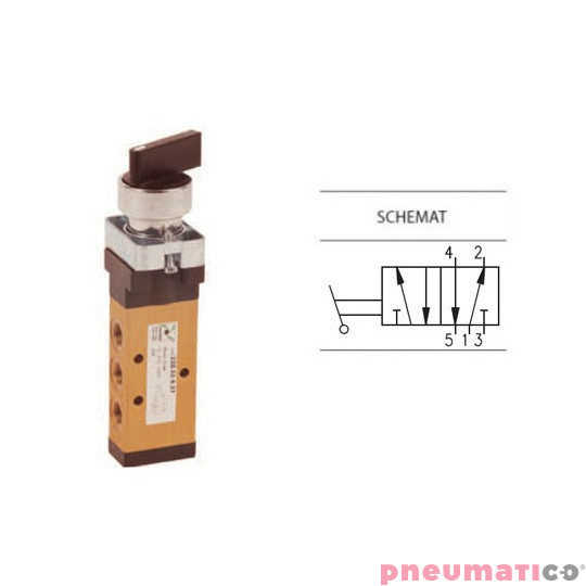 Zawór ręczny przełącznikiem dwupozycyjnym 5/2 PNEUMAX Zawór ręczny przełącznikiem dwupozycyjnym 5/2 PNEUMAX