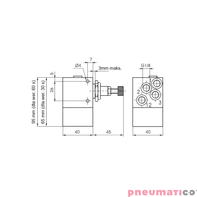 Timer pneumatyczny NC 900.18.3 PNEUMAX Timer pneumatyczny NC 900.18.3 PNEUMAX