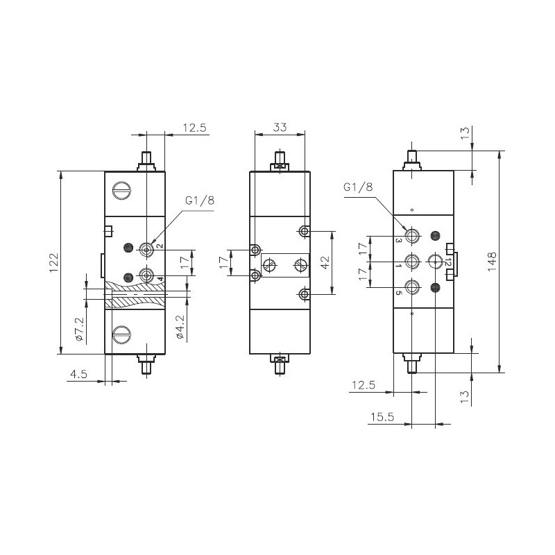 Zaw&oacute;r pneumatyczny Flip-Flop 900.52.1.3 PNEUMAX