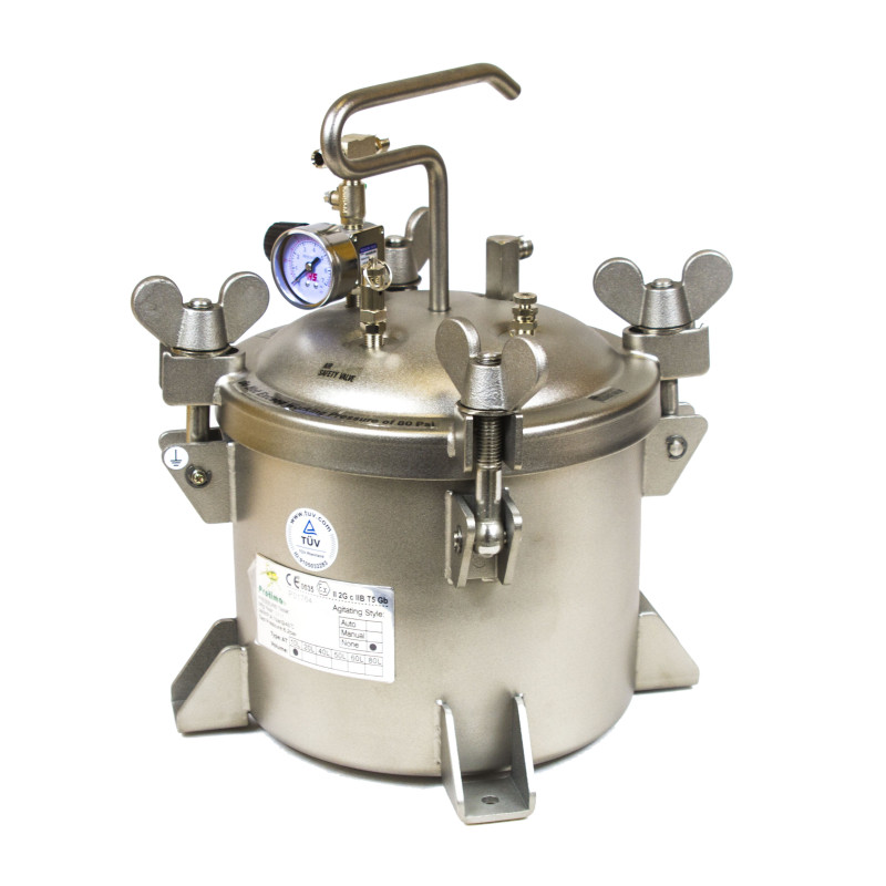 Zbiornik ciśnieniowy ze stali nierdzewnej do natrysku/malowania 10l bez mieszadła SN10