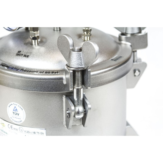 Zbiornik ciśnieniowy ze stali nierdzewnej do natrysku/malowania 10l bez mieszadła SN10