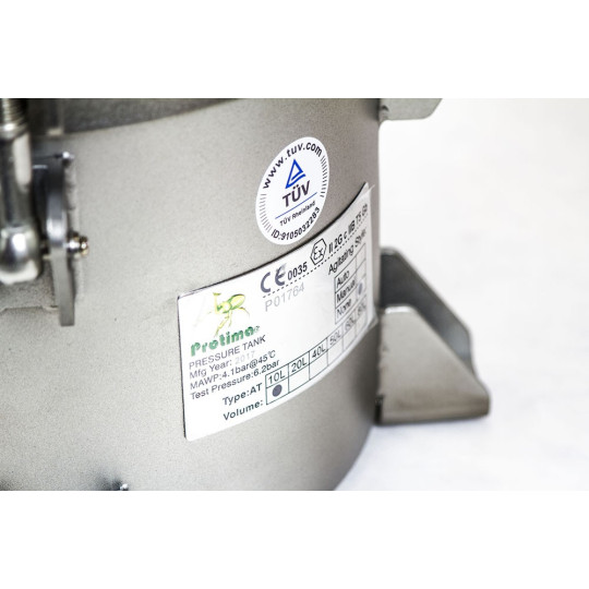 Zbiornik ciśnieniowy ze stali nierdzewnej do natrysku/malowania 10l bez mieszadła SN10