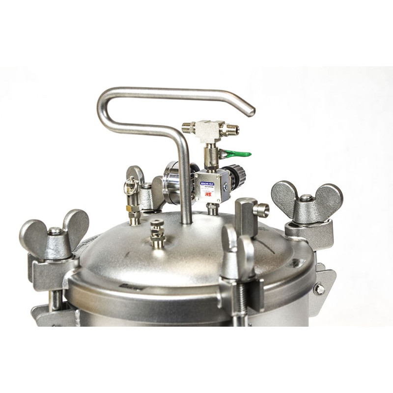 Zbiornik ciśnieniowy ze stali nierdzewnej do natrysku/malowania 10l bez mieszadła SN10