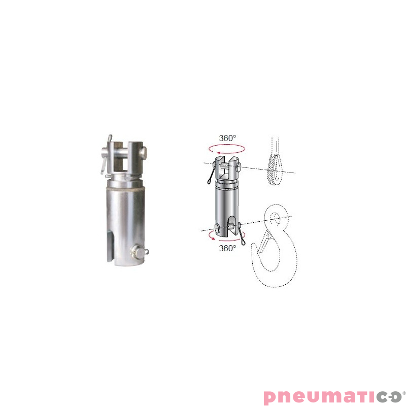 GM-HO hak z zabezpieczeniem obrotowy WLL 0,75T