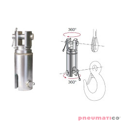 GM-HO hak z zabezpieczeniem obrotowy WLL 0,75T