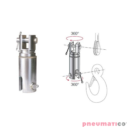 GM-HO hak z zabezpieczeniem obrotowy WLL 0,75T