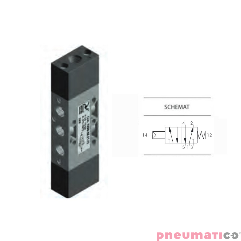 Zawór pneumatyczny sprężyna T228.52.11.1 5/2 PNEUMAX 1/8" Zawór pneumatyczny sprężyna T228.52.11.1 5/2 PNEUMAX 1/8"
