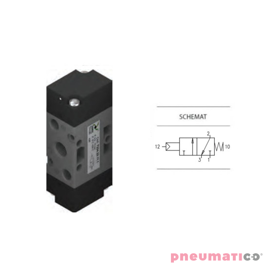 Zaw&oacute;r pneumatyczny sprężyna T224.32.11.1 3/2 PNEUMAX 1/4"