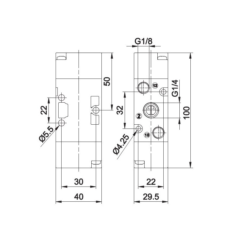 Zaw&oacute;r pneumatyczny bistabilny T224.32.11.11 3/2 PNEUMAX 1/4"