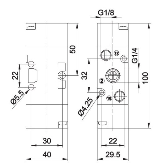 Zaw&oacute;r pneumatyczny bistabilny T224.32.11.11 3/2 PNEUMAX 1/4"