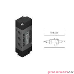 Zaw&oacute;r pneumatyczny bistabilny T224.52.11.11 5/2 PNEUMAX 1/4"