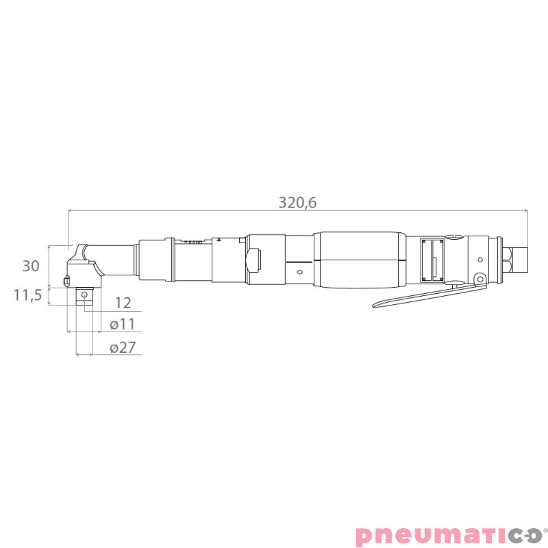 Wkrętarka pneumatyczna VGL SHUT-OFF SA-A7300ABSF 10-40 Nm