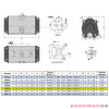 Pneumatyczny napęd obrotowy dwustronnego działania PDA92F57X17 RQS