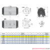 Pneumatyczny napęd obrotowy jednostronnego działania PSR63F57X14 RQS