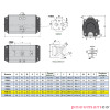 Pneumatyczny napęd obrotowy jednostronnego działania PSR105F710X22 RQS