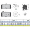 Pneumatyczny napęd obrotowy jednostronnego działania PSR125F710X22 RQS