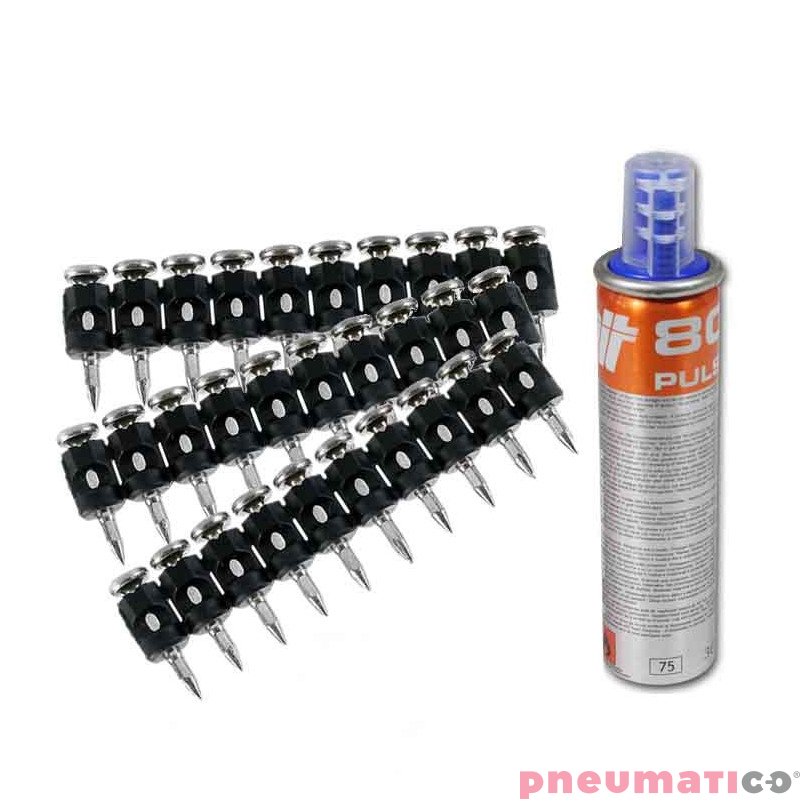 Gwoździe utwardzone do betonu i stali C6-25 1op.-1500szt + 3xGAZ PULSA 800+ Gwoździe utwardzone do betonu i stali C6-25 1op.-1500szt + 3xGAZ PULSA 800+