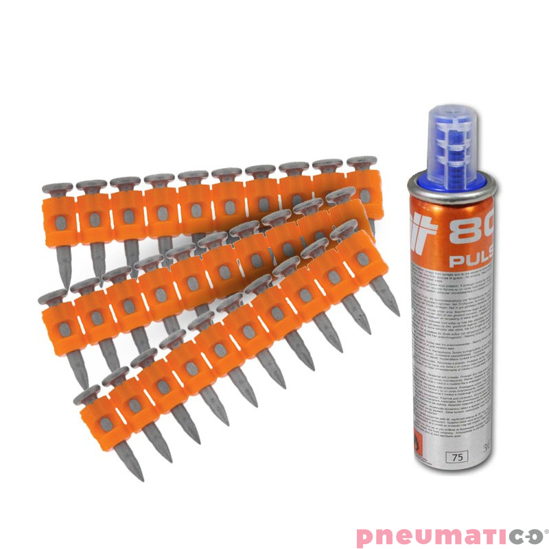 Gwoździe utwardzone do betonu i stali HC6-22 1op.-500szt + GAZ PULSA 800+ Gwoździe utwardzone do betonu i stali HC6-22 1op.-500szt + GAZ PULSA 800+