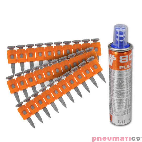 Gwoździe utwardzone do betonu i stali HC6-22 1op.-500szt + GAZ PULSA 800+ Gwoździe utwardzone do betonu i stali HC6-22 1op.-500szt + GAZ PULSA 800+