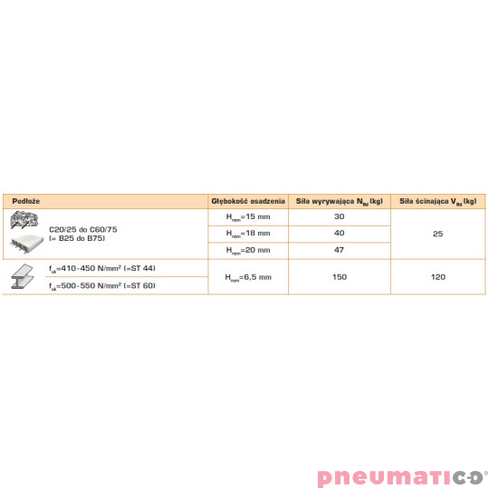 Gwoździe utwardzone do betonu i stali C6-40 1op.-1500szt + 3xGAZ PULSA 800 Gwoździe utwardzone do betonu i stali C6-40 1op.-1500szt + 3xGAZ PULSA 800