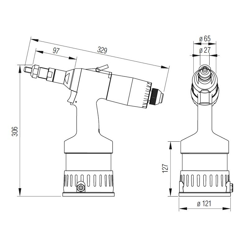 Nitownica do nitonakrętek RIVETEC RL100 M6-M16 Nitownica do nitonakrętek RIVETEC RL100 M6-M16