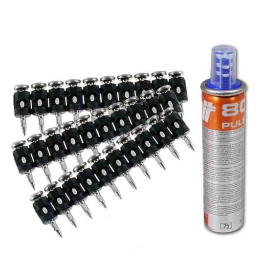 Gwoździe utwardzone do betonu i stali C6-30 1op.-1500szt + 3xGAZ PULSA 800 Gwoździe utwardzone do betonu i stali C6-30 1op.-1500szt + 3xGAZ PULSA 800