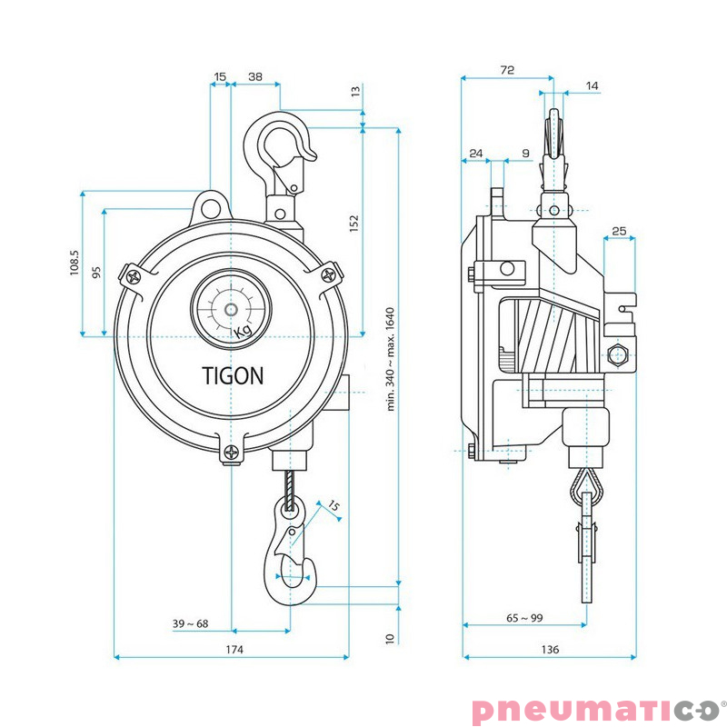 wymiary TW-15 wymiary TW-15