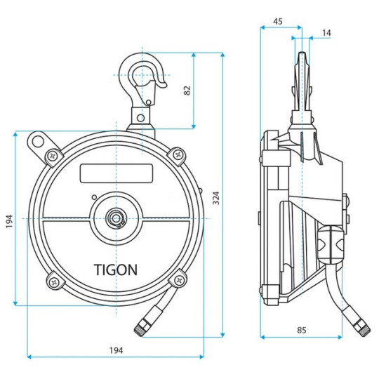 wymiary HW-5 TIGON wymiary HW-5 TIGON