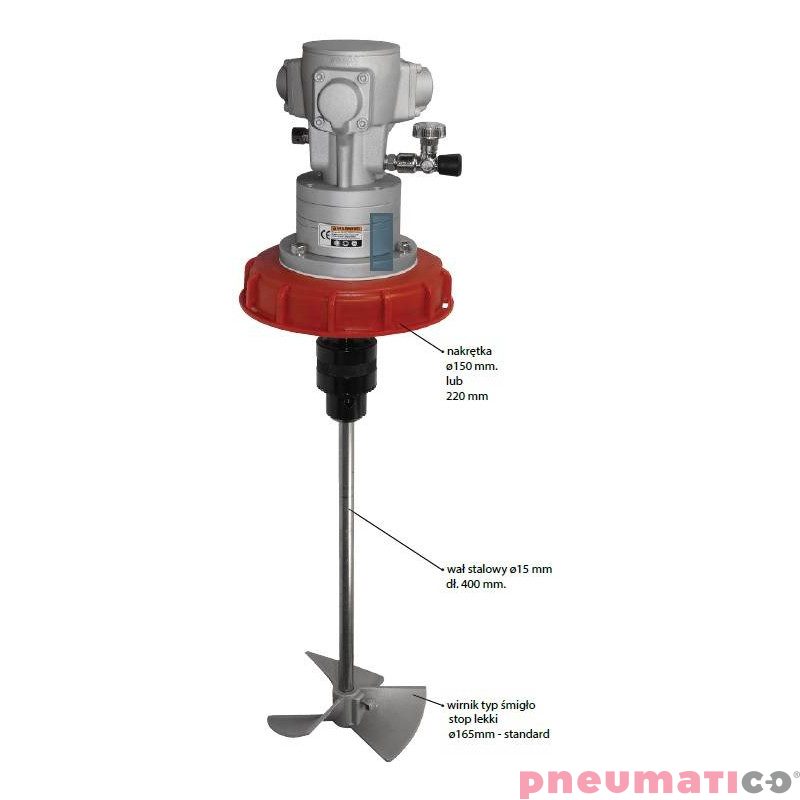 Mieszadło pneumatyczne lakiernicze do pojemnik&oacute;w typu Mauser VGL MA-57 R10 MAUSER/IBM