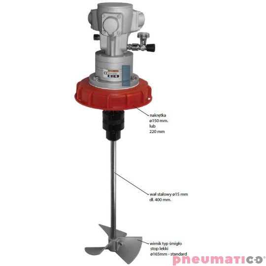 Mieszadło pneumatyczne lakiernicze do pojemnik&oacute;w typu Mauser VGL MA-57 R10 MAUSER/IBM