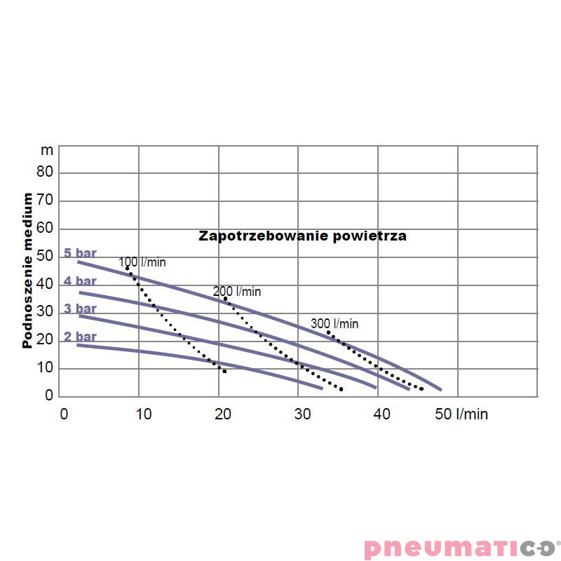 Pompa membranowa YAMADA wykres
