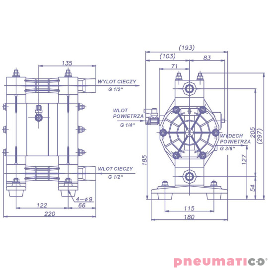 YAMADA NDP15FPS 1/2" schemat YAMADA NDP15FPS 1/2" schemat