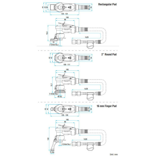 Polerka kątowa CMX-20 Nitto Kohki 13.000 obr/min