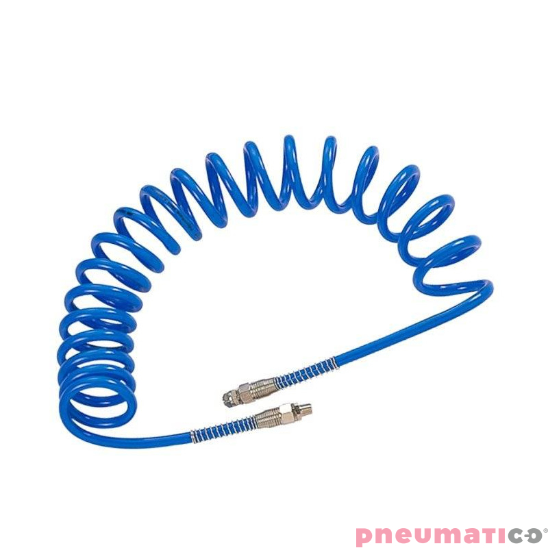 Wąż spiralny PU 10x16mm 15m prosta końc&oacute;wka i szybkozłącza