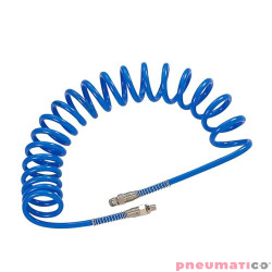 Wąż spiralny PU 10x16mm 15m prosta końc&oacute;wka i szybkozłącza