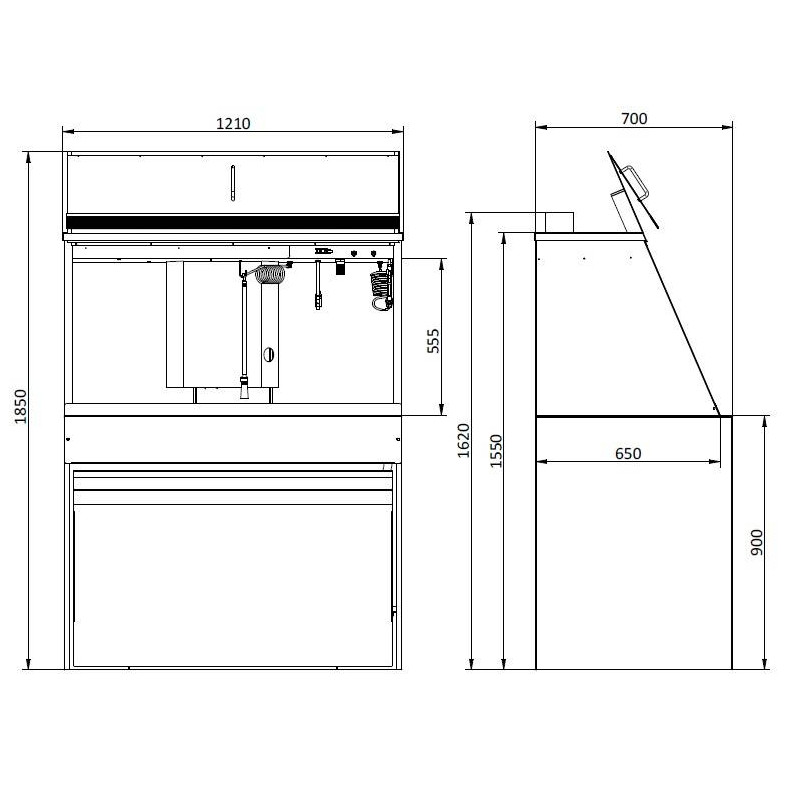 M-1200-1 B-TEC wymiary M-1200-1 B-TEC wymiary
