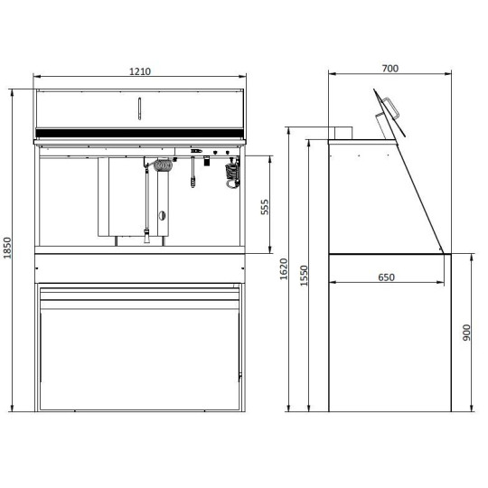 M-1200-1 B-TEC wymiary M-1200-1 B-TEC wymiary