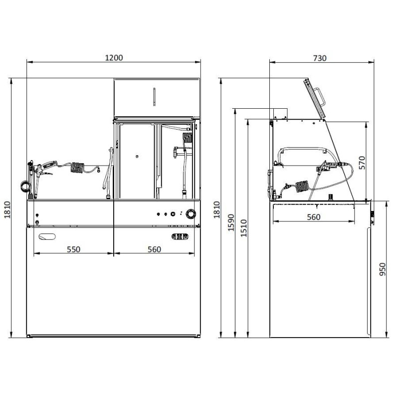 K-800 Kombi B-TEC wymiary
