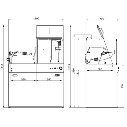 K-800 Kombi B-TEC wymiary