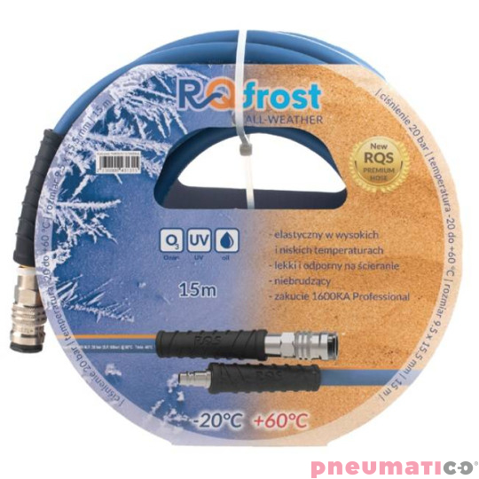 Wąż prosty hybrydowy RQfrost PVR09/015/1600KA 13,5x21,5mm 15m z szybkozłączem Wąż prosty hybrydowy RQfrost PVR09/015/1600KA 13,5x21,5mm 15m z szybkozłączem