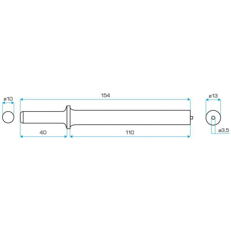 dłuto Nitto Kohki 1026 - schemat - wymiary dłuto Nitto Kohki 1026 - schemat - wymiary