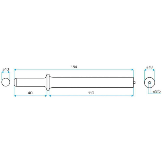 dłuto Nitto Kohki 1026 - schemat - wymiary dłuto Nitto Kohki 1026 - schemat - wymiary