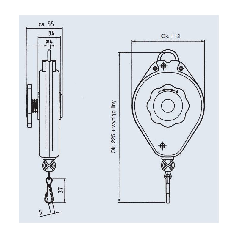 Balanser linkowy Carl Stahl Kromer 5200 0,5-1,2kg 2000mm