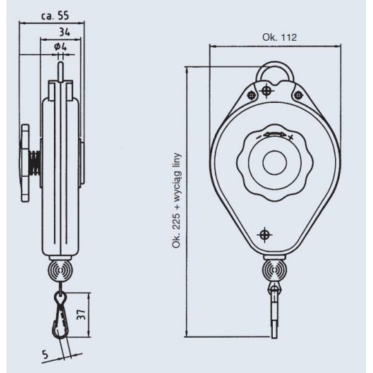 Balanser linkowy Carl Stahl Kromer 5200 0,5-1,2kg 2000mm