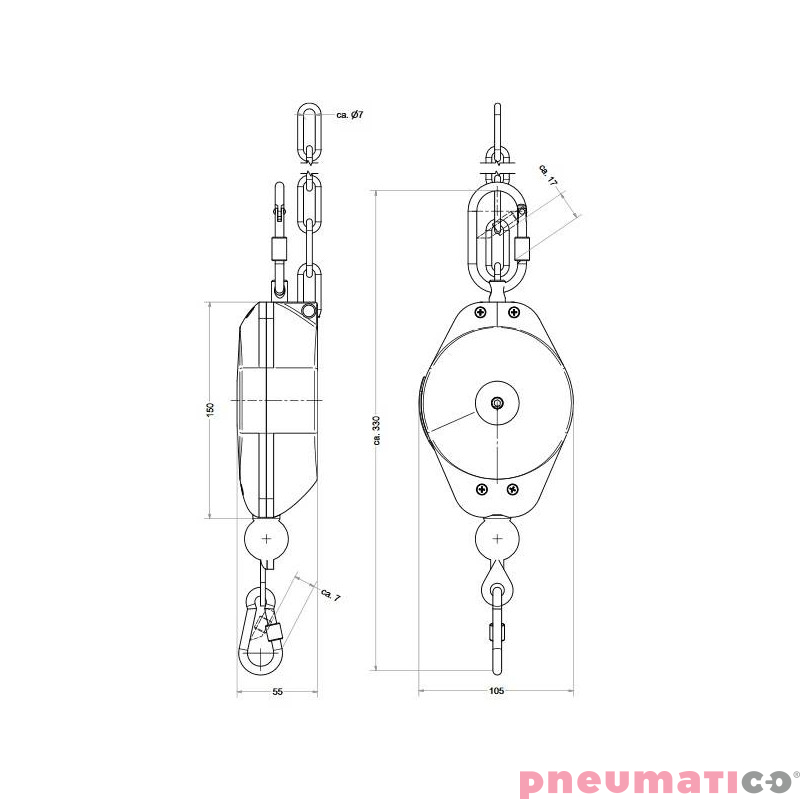 Pozycjoner Carl Stahl Kromer 5250 0,5-6,0kg 1500mm