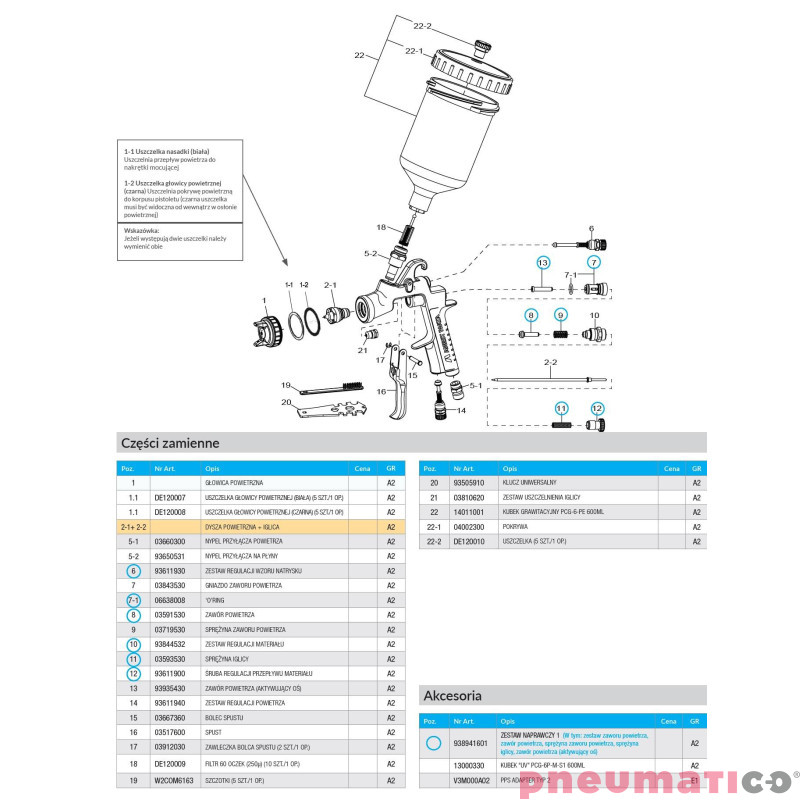 Pistolet lakierniczy Iwata High T.E.C. W400 BellAria  LV2   z g&oacute;rnym zbiornikiem