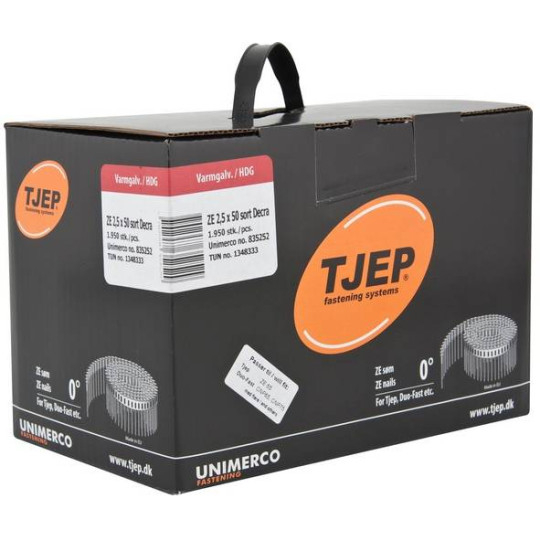Gwoździe DEKRA Tjep 25/50 czarne 1op.- 1.950szt. Gwoździe DEKRA Tjep 25/50 czarne 1op.- 1.950szt.