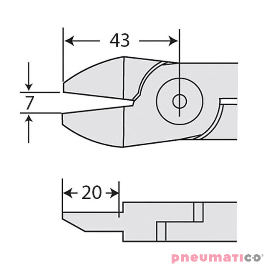 Ostrze do szczypiec pneumatycznych NILE CR8P Ostrze do szczypiec pneumatycznych NILE CR8P
