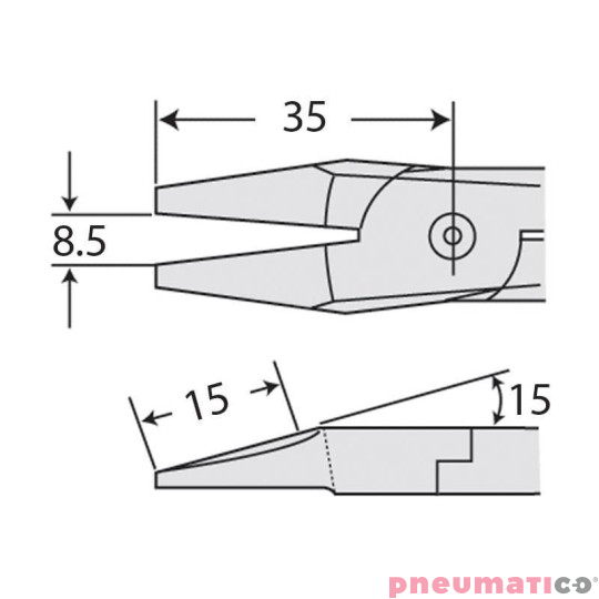 Ostrze do szczypiec pneumatycznych NILE F5 Ostrze do szczypiec pneumatycznych NILE F5